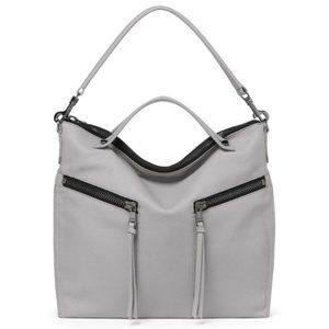 Botkier Trigger Convertible Hobo Bag in Silver Grey, NWT